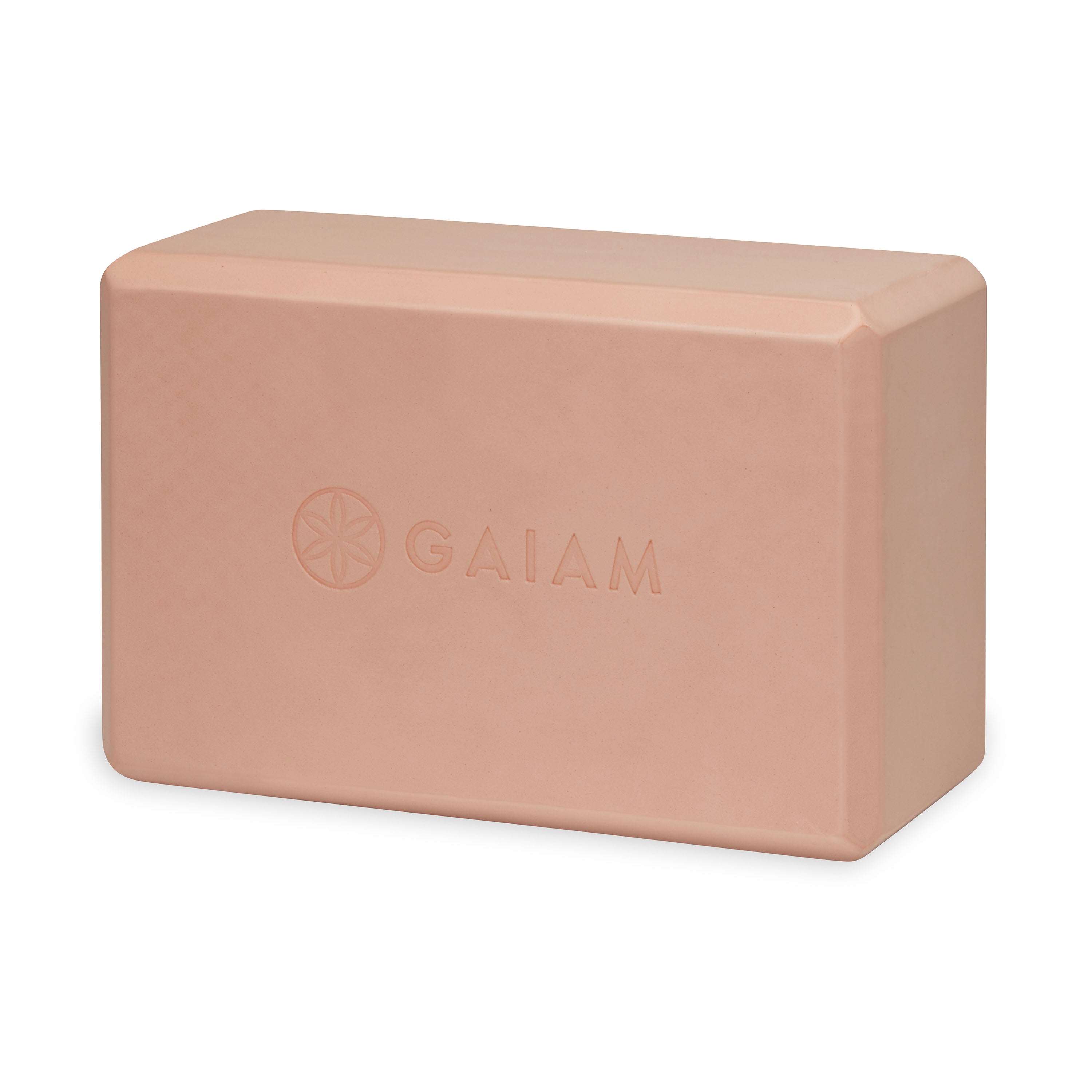 Gaiam Printed Yoga Block Cantaloupe Point back